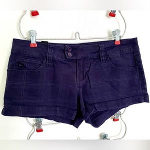Purple Plaid YMI Canvas Shorts
